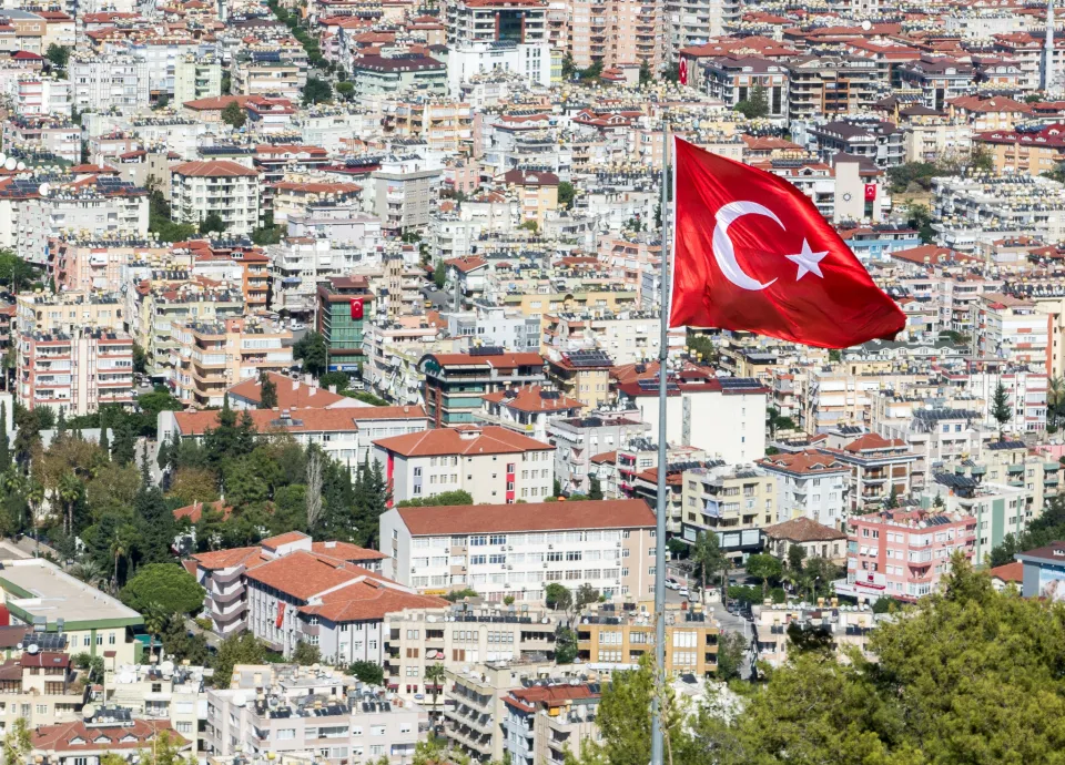 The flag of Turkey. (Photo by <a href=https://www.idea.int/about-us/people/
